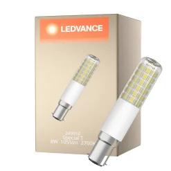 Ledvance Special T Slim LED B15d Rör one-handed Klar 8W 1055lm - 827 Extra Varm Vit | Dimbar - Ersättare 75W