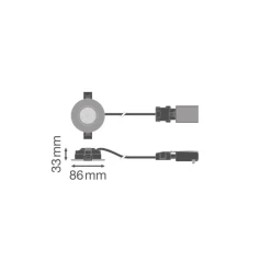 Ledvance Spot Combo Fire Rated FIX MS Vit 6W 650lm 60D - 860 Dagsljus | Utskärning 70 - IP65 - Dimbar