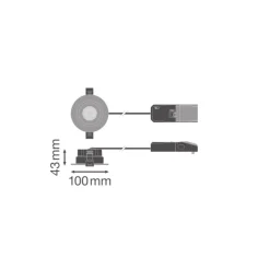 Ledvance Spot Combo Fire Rated Adjust MS Plast Vit 7W 840lm 60D - 860 Dagsljus | Utskärning 80 - IP65 - Dimbar