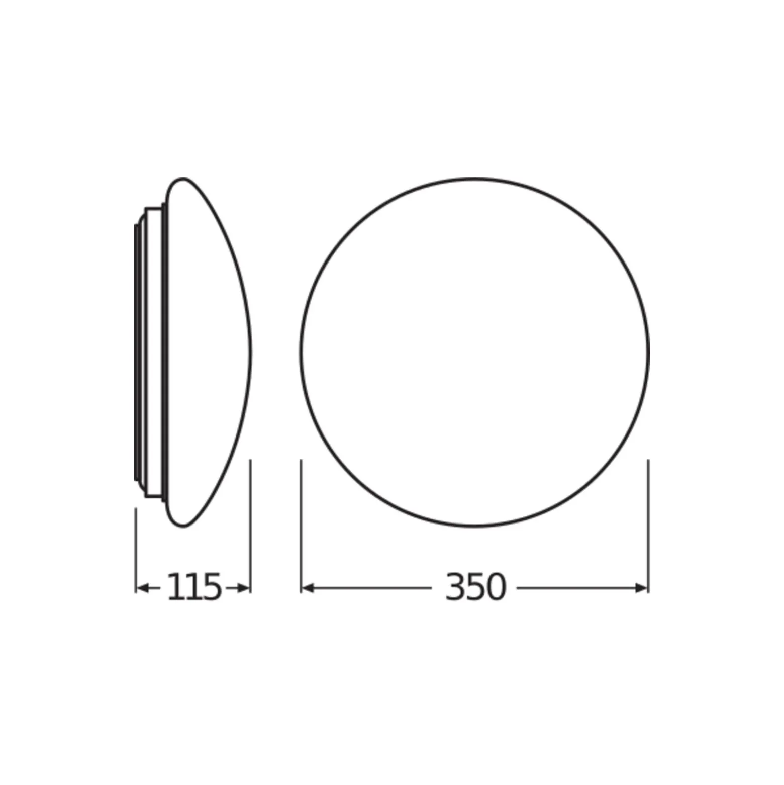 Ledvance Surface Cirkulär 350 Vit 18W 1440lm - 840 Kallvit | IP44 - Ersättare 2x18W