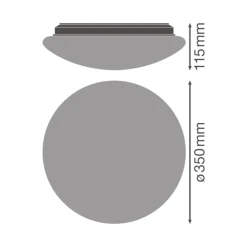 Ledvance Surface Cirkulär 350 18W 830 1440lm Vit IP44 | Sensor - Varm Vit - Ersättare 2x18W