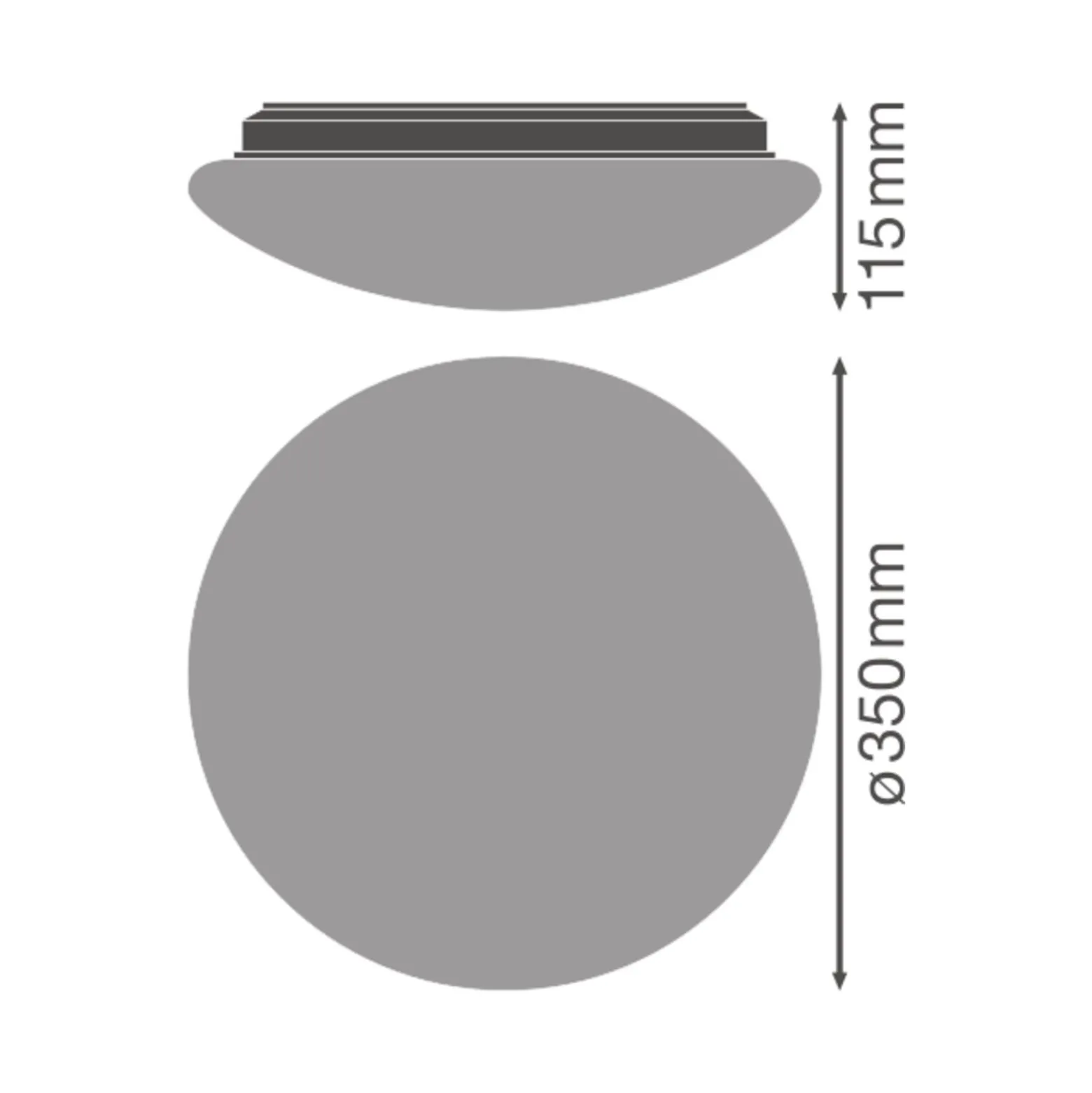 Ledvance Surface Cirkulär 350 18W 830 1440lm Vit IP44 | Sensor - Varm Vit - Ersättare 2x18W