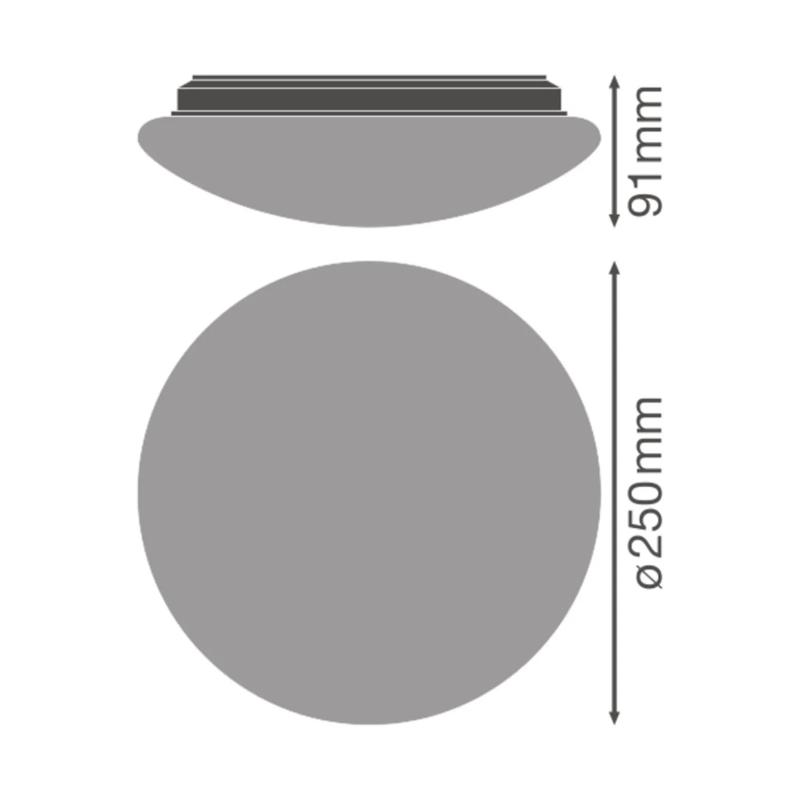 Ledvance Surface Cirkulär 250 13W 840 960lm Vit IP44 | Sensor - Kallvit