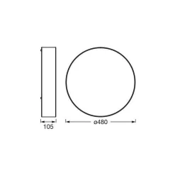Ledvance Taklampa Orbis Paris Beige | Passande för 3x E27 - 480mm - IP20