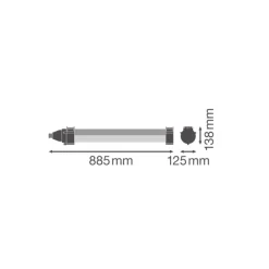 Ledvance Vattentät Allmänbruksarmatur Fukttät Max PC 15W 2000lm - 840 Kallvit | 60cm -Ersättare 2x18W