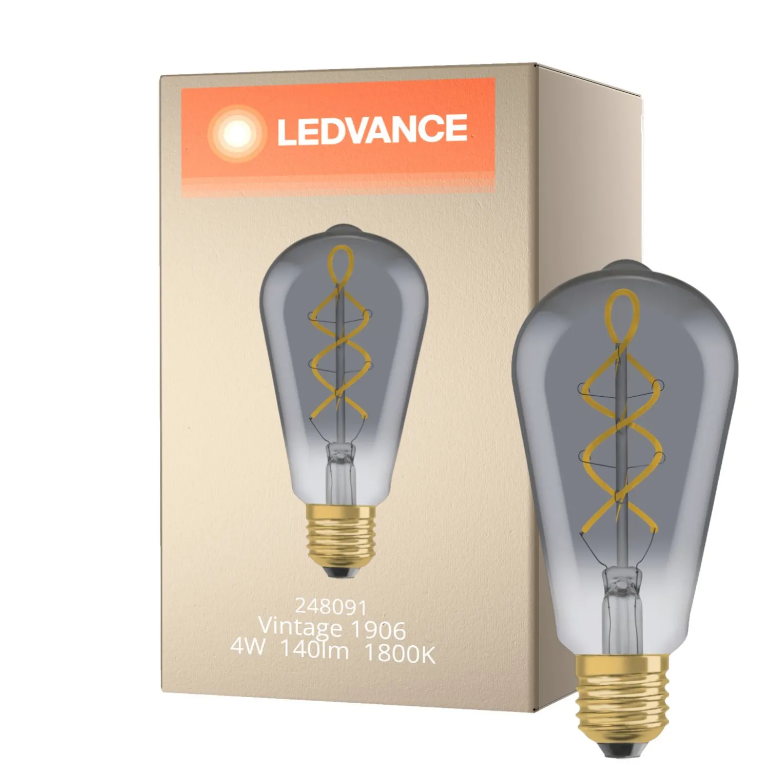 Ledvance Vintage 1906 LED E27 Edison 4W 140lm - 818 Extra Varm Vit | Ersättare 15W
