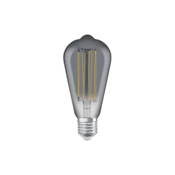 Ledvance Vintage 1906 LED E27 Edison Smoke 11W 500lm - 818 Extra Varm Vit | Dimbar - Ersättare 42W