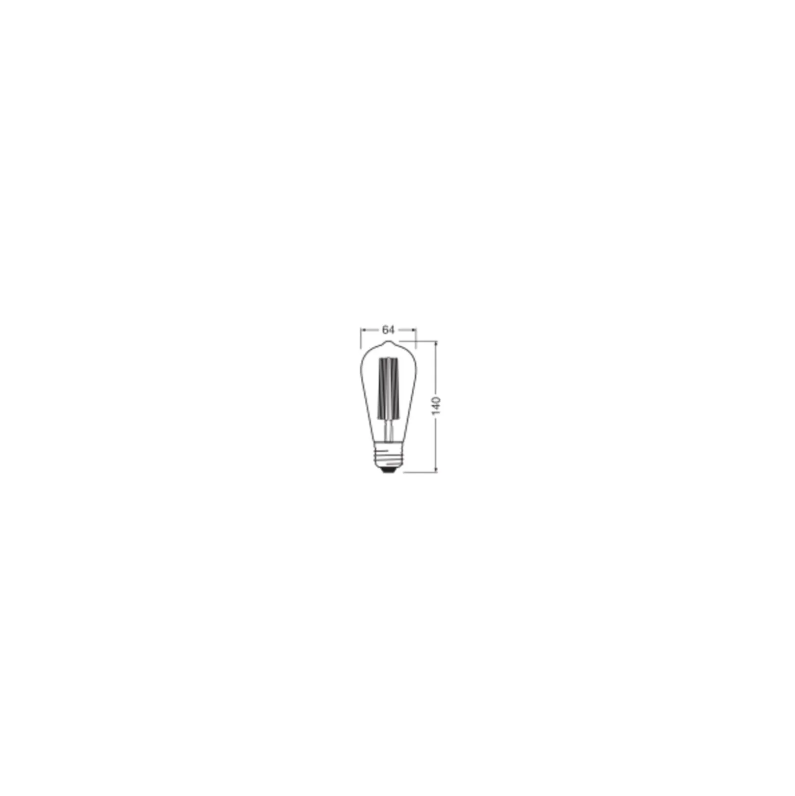 Ledvance Vintage 1906 LED E27 Edison Guld 5.8W 470lm - 822 Extra Varm Vit | Dimbar - Ersättare 40W