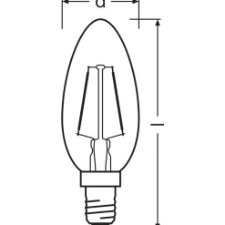 Ledvance Vintage 1906 LED E14 Kronljus Guld 1.5W 120lm - 824 Extra Varm Vit | Ersättare 15W