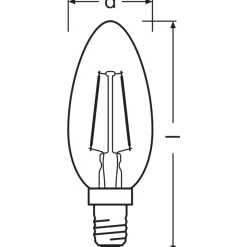 Ledvance Vintage 1906 LED E14 Kronljus Guld 2.5W 220lm - 824 Extra Varm Vit | Ersättare 25W