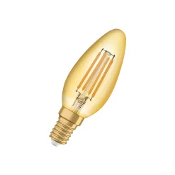 Ledvance Vintage 1906 LED E14 Kronljus Guld 4W 410lm - 824 Extra Varm Vit | Ersättare 35W