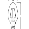 Ledvance Vintage 1906 LED E14 Kronljus Guld 2.5W 220lm - 824 Extra Varm Vit | Ersättare 25W