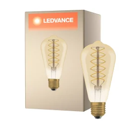 Ledvance Vintage 1906 LED E27 Päron Guld 4.8W 420lm - 822 Extra Varm Vit | Dimbar - Ersättare 37W