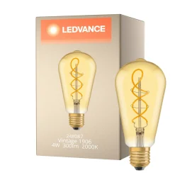 Ledvance Vintage 1906 LED E27 Päron Guld 4W 300lm - 820 Extra Varm Vit | Ersättare 25W
