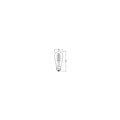 Ledvance Vintage 1906 LED E27 Päron Guld 7W 600lm - 822 Extra Varm Vit | Dimbar - Ersättare 48W