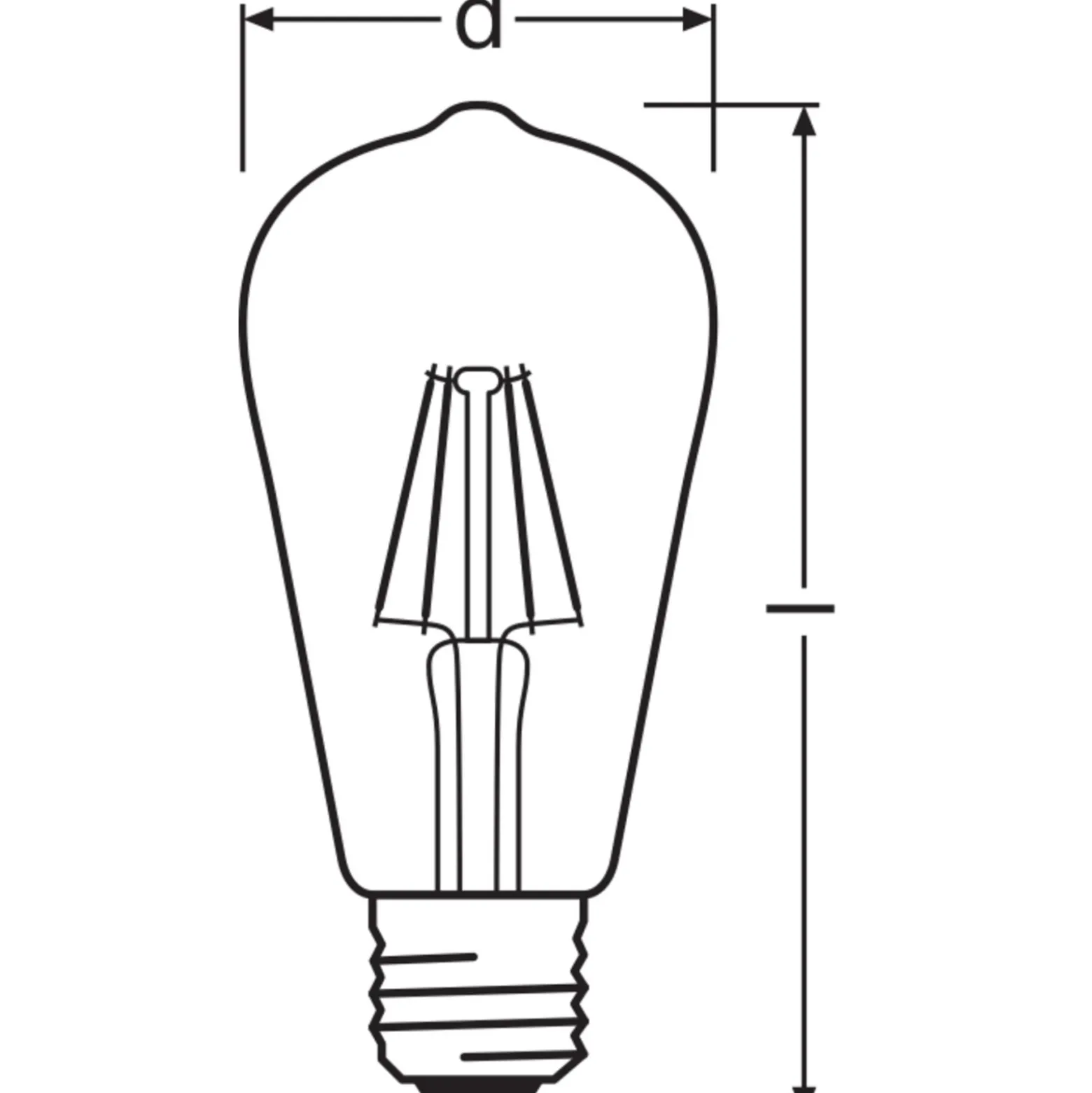 Ledvance Vintage 1906 LED E27 Päron Klar 6.5W 725lm - 824 Extra Varm Vit | Dimbar - Ersättare 55W