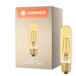 Ledvance Vintage 1906 LED E27 Rör Guld 2.5W 200lm - 820 Extra Varm Vit | Ersättare 20W