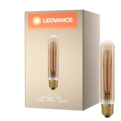 Ledvance Vintage 1906 LED E27 Rör Guld 4.8W 470lm - 822 Extra Varm Vit | Dimbar - Ersättare 40W