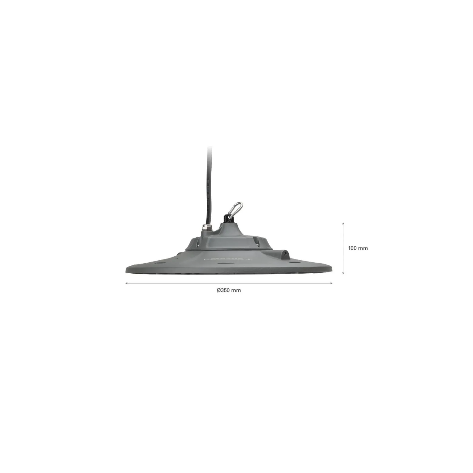 Mazda LED Highbay Aluminium Grå 150W 21000lm 180D - 840 Kallvit | IP65