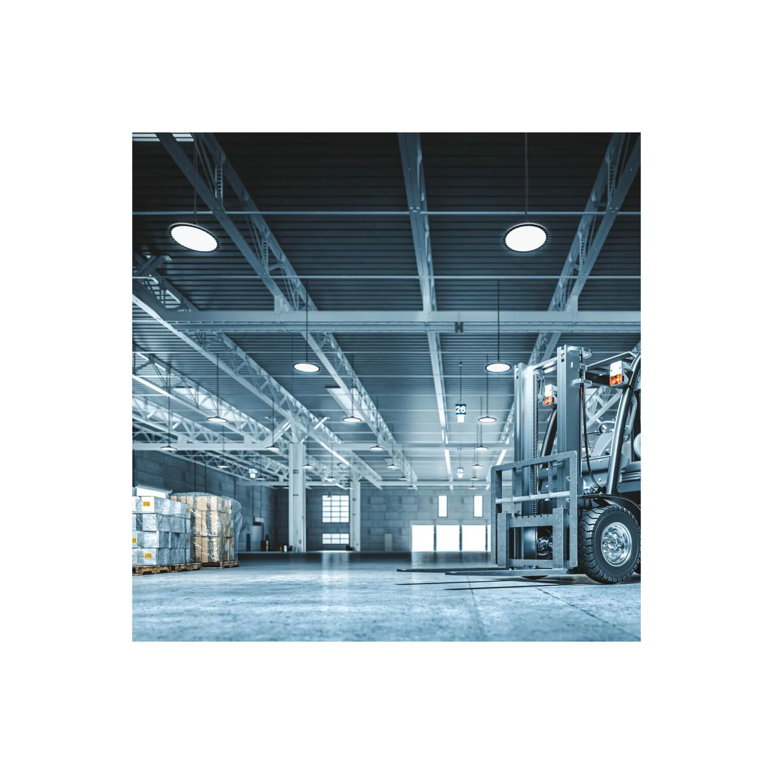 Mazda LED Highbay Aluminium Grå 150W 21000lm 180D - 840 Kallvit | IP65