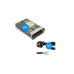 Mean Well Drivdon | LRS15024 | IP20 | 24V | 150W + Strömkabel 2m med Jord