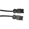 Noxion GST - Kompatibel Förlängningskabel Svart - Manlig + Kvinnlig - 2m - 3 pole 1,5mm2