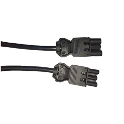 Noxion GST - Kompatibel Förlängningskabel Svart - Manlig + Kvinnlig - 5m - 3 pole 1,5mm2