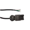 Noxion GST - Kompatibel Strömkabel Svart - Manlig + Öppna ändar - 2m - 3 pole 0,75mm2
