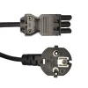 Noxion GST-Kompatibel Strömkabel - Kvinnlig + Schuko Europlug - Svart 5m - 3 pole 0.75mm2