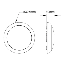 |Noxion LED Plafond Pro V2 12/16/20W 2400lm - 830-840-865 CCT | 325mm - IP65 - 3 Timmar Nödbelysning + Ring Vit