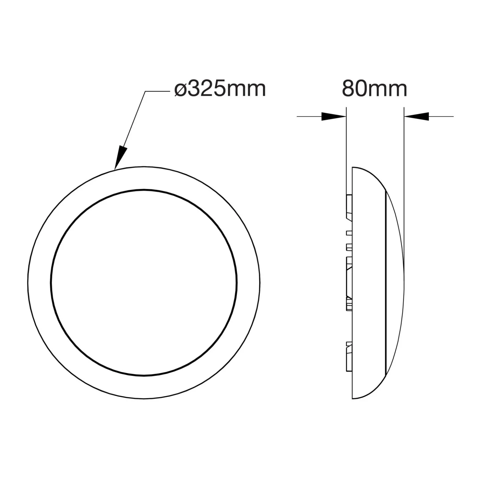 |Noxion LED Plafond Pro V2 12/16/20W 2400lm - 830-840-865 CCT | 325mm - IP65 - 3 Timmar Nödbelysning + Ring Vit