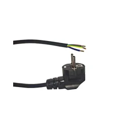 Noxion Power Strömkabel Svart - Schuko Europlug + Öppna ändar - 5m - 3 pole 0,75mm2