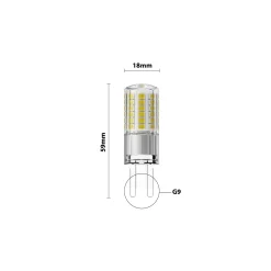 Noxion Bolt LED Capsule G9 4.8W 600lm - 827 Extra Varm Vit | Ersättare 50W