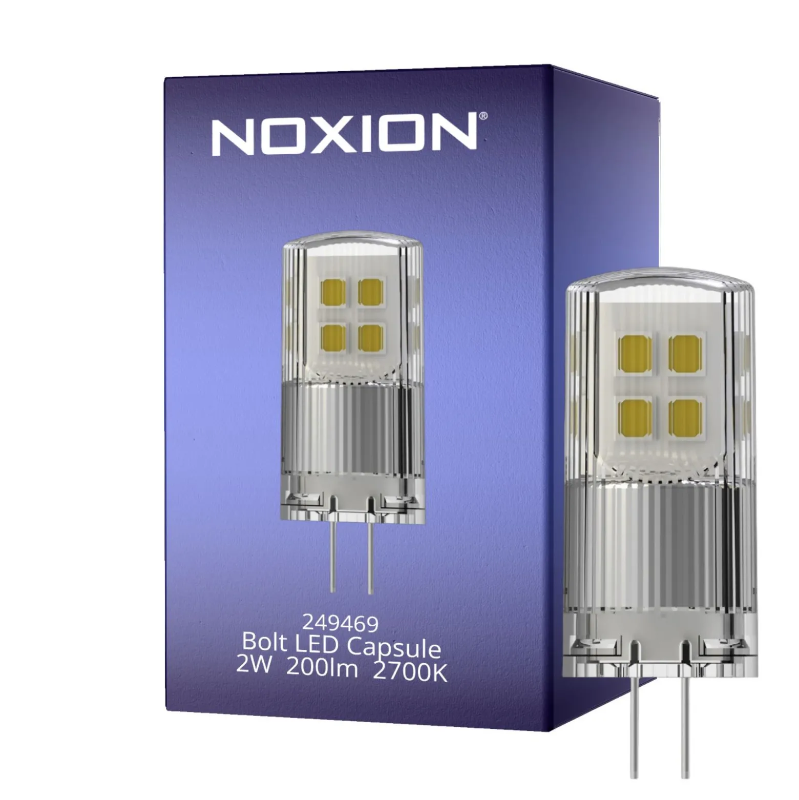 Noxion Bolt LED Capsule G4 2W 200lm - 827 Extra Varm Vit | Dimbar - Ersättare 21W