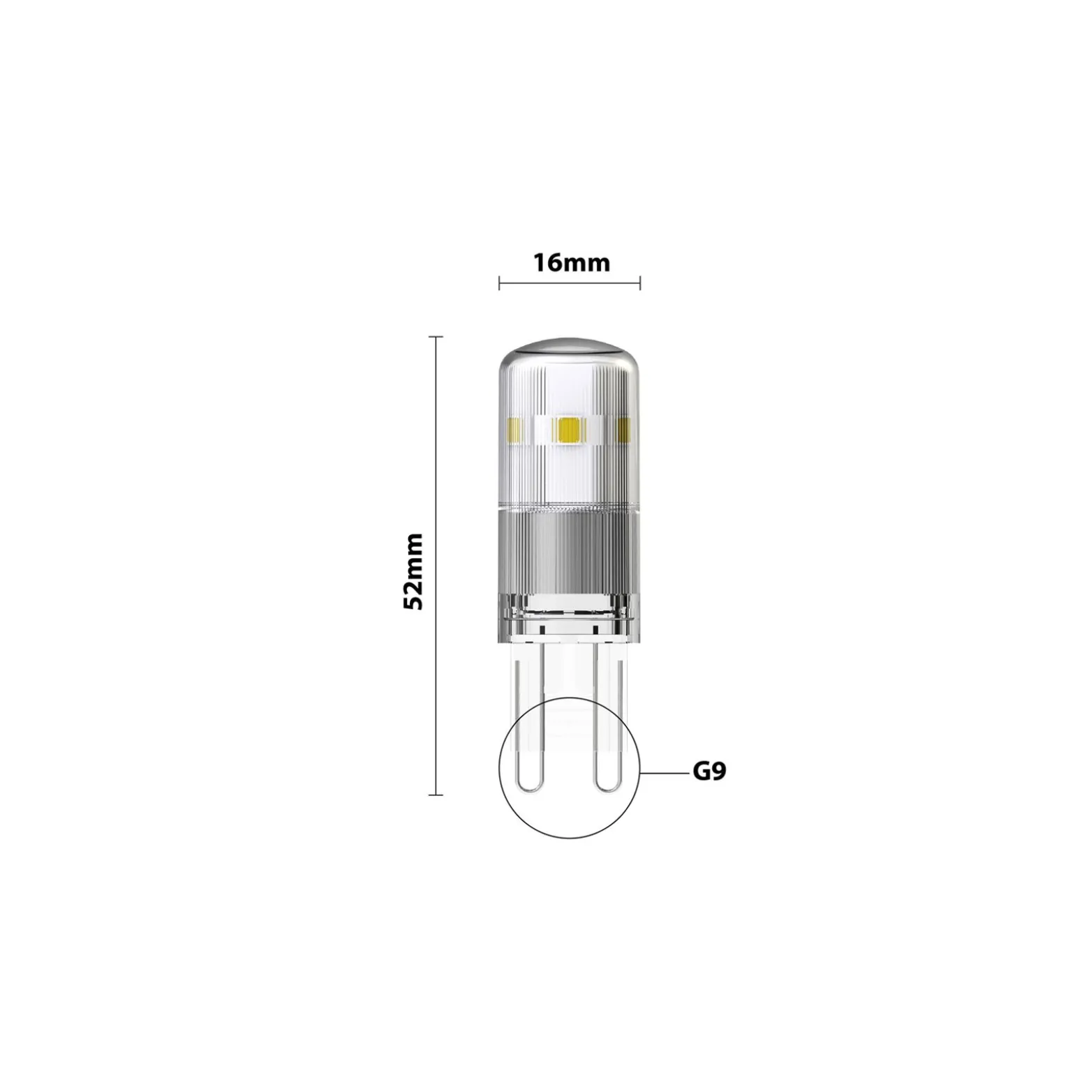 Noxion Bolt LED Capsule G9 1.9W 200lm - 827 Extra Varm Vit | Ersättare 20W