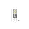 Noxion Bolt LED Kapsel G9 Klar 3.8W 470lm - 830 Varm Vit | Ersättare 40W