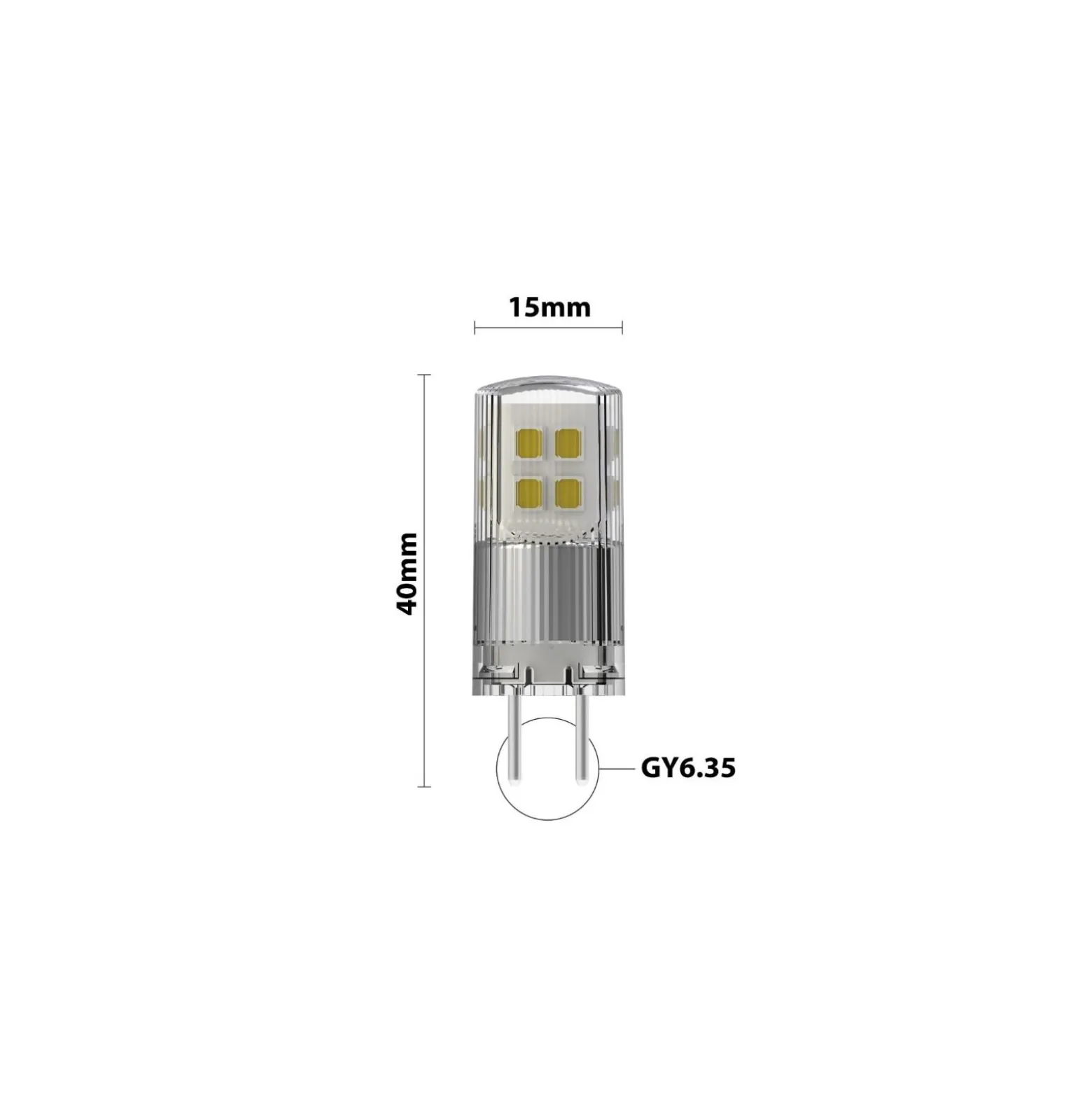 Noxion Bolt LED Kapsel GY6.35 2.6W 270lm - 830 Varm Vit| Ersättare 28W