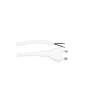 Noxion Euro Strömkabel - C7 Europlug + Öppna ändar - Vit 2m - 2 pole 0,75mm2