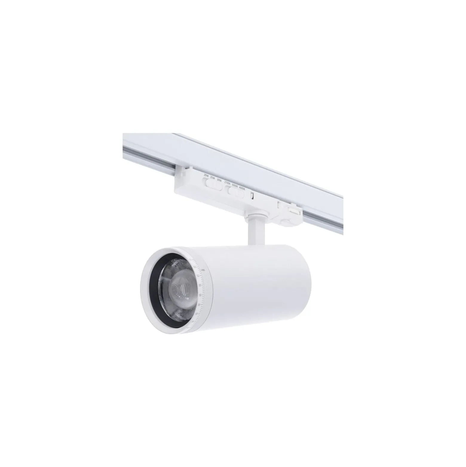 Noxion 3-Fas Spårbelysning Delta Aluminium Vit 30W 2250lm 15-55D - 927-930-940 CCT | Zoombar