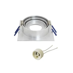 Noxion Infälld Spot Boxi MR16 Lutningsbar Aluminium | Utskärning 80mm - GU10 Sockel