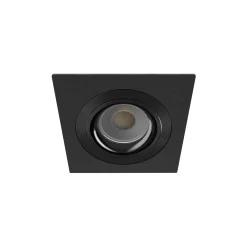 Noxion Infälld Spot Boxi MR16 Lutningsbar Textur & Glänsande Svart |Utskärning 80mm - IP20 - Inkl. GU10 Sockel