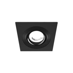 Noxion Infälld Spot Boxi MR16 Lutningsbar Textur & Glänsande Svart |Utskärning 80mm - IP20 - Inkl. GU10 Sockel