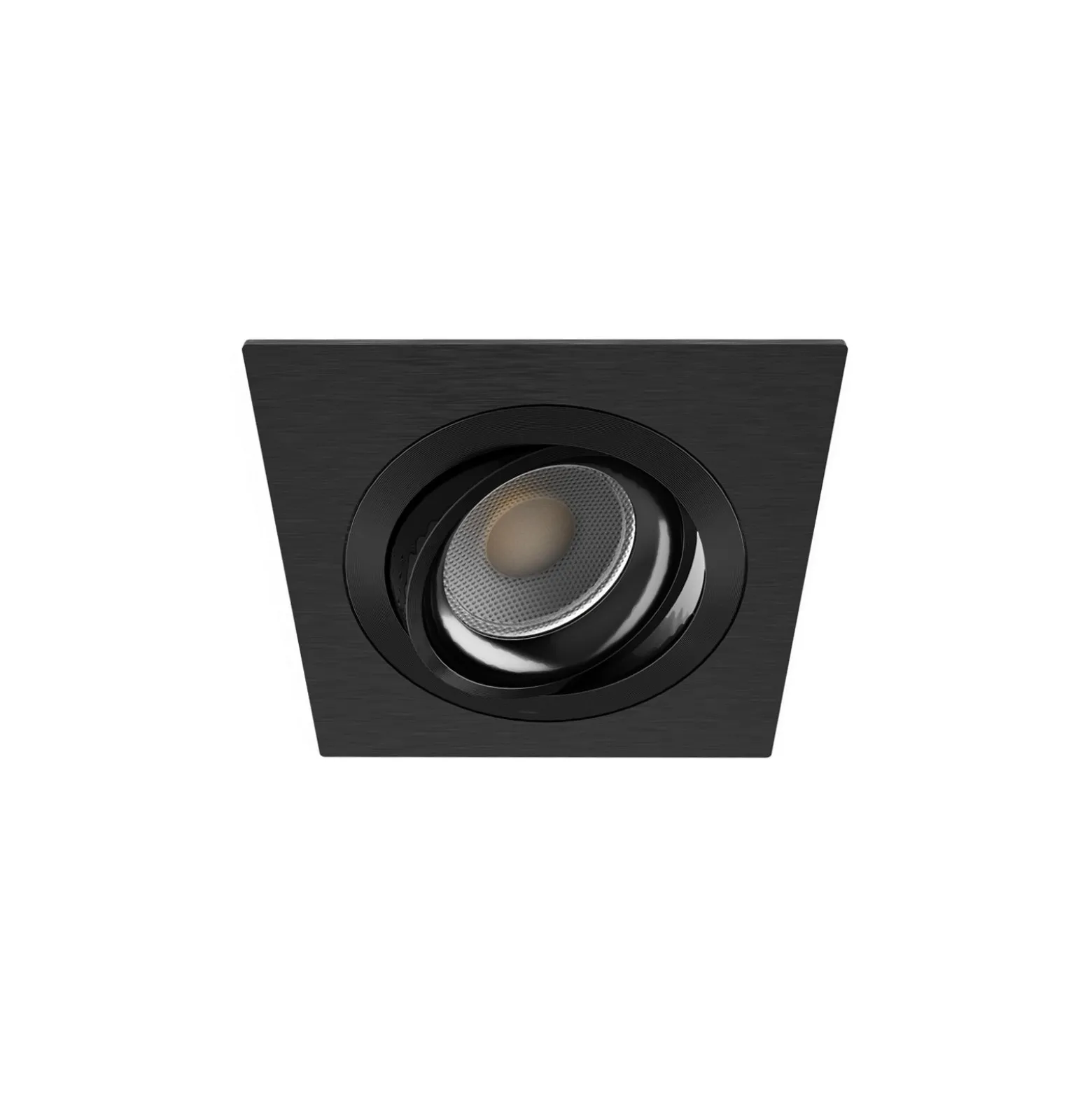 Noxion Infälld Spot Boxi MR16 Lutningsbar Textur & Glänsande Svart |Utskärning 80mm - IP20 - Inkl. GU10 Sockel