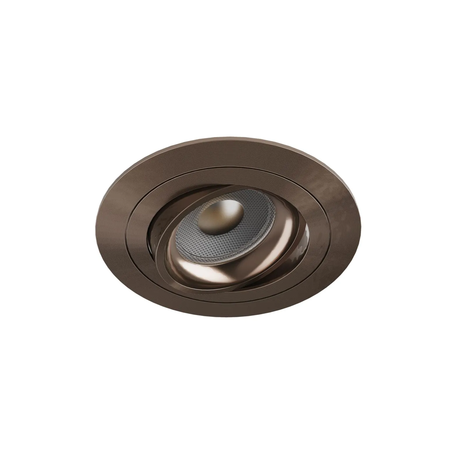 Noxion Infälld Spot Logic MR16 Lutningsbar Glänsande Bronze | 92mm - Utskärning 80mm - IP20 - Inkl. GU10 Sockel
