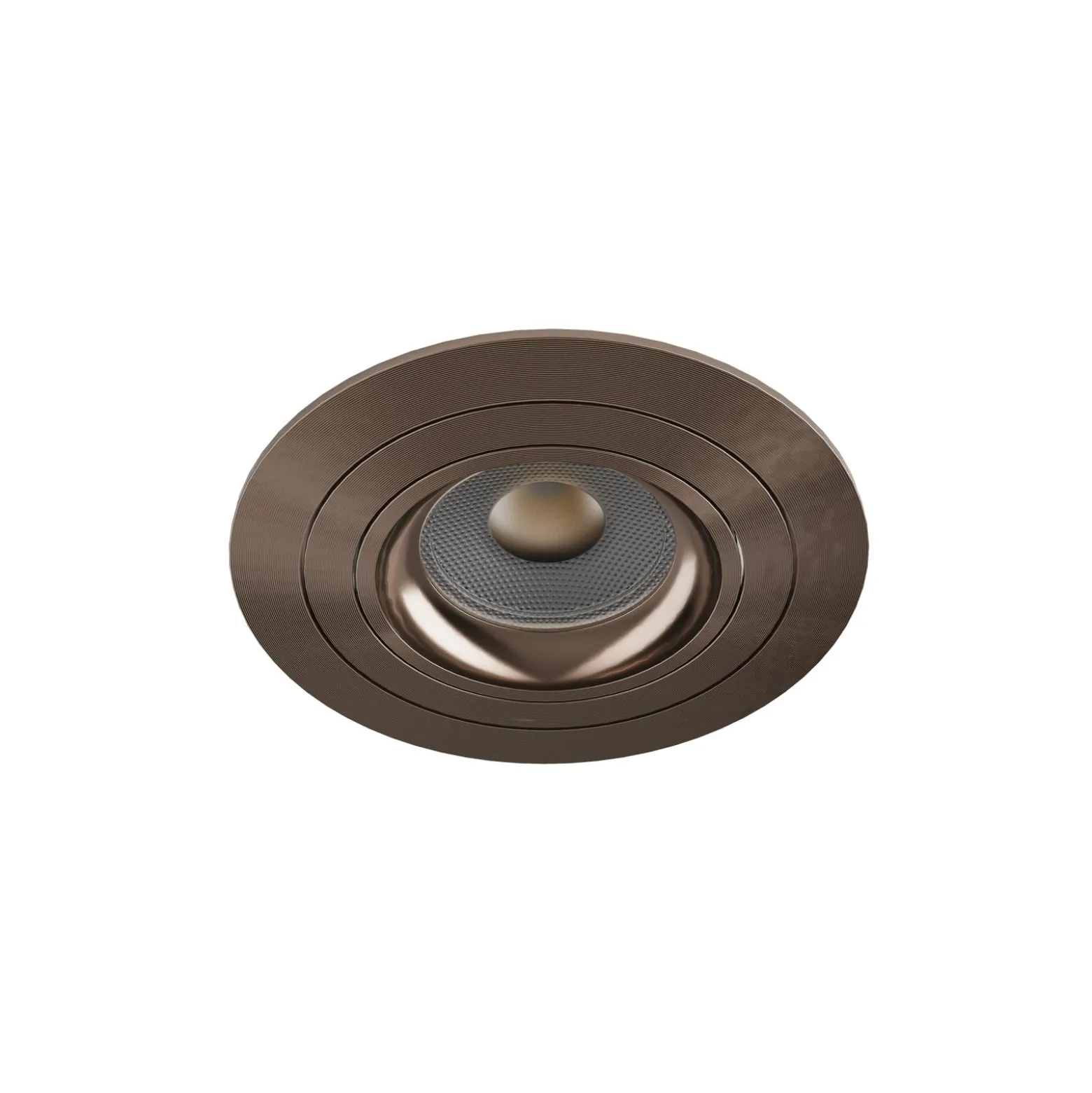 Noxion Infälld Spot Logic MR16 Lutningsbar Glänsande Bronze | 92mm - Utskärning 80mm - IP20 - Inkl. GU10 Sockel