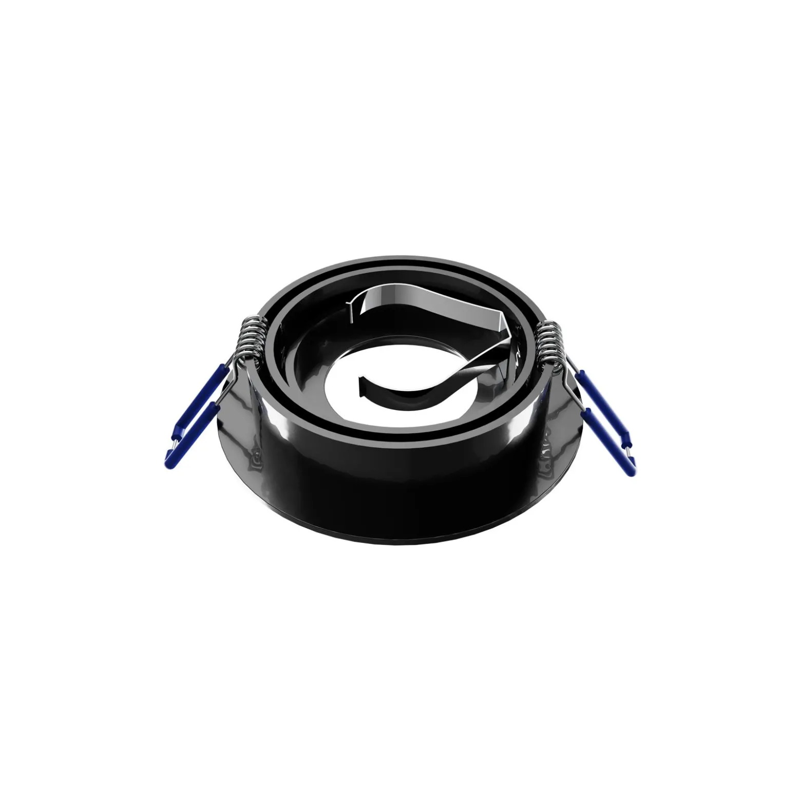 Noxion Infälld Spot Logic MR16 Lutningsbar Glänsande Svart | 92mm - Utskärning 80mm - IP20 - Inkl. GU10 Sockel