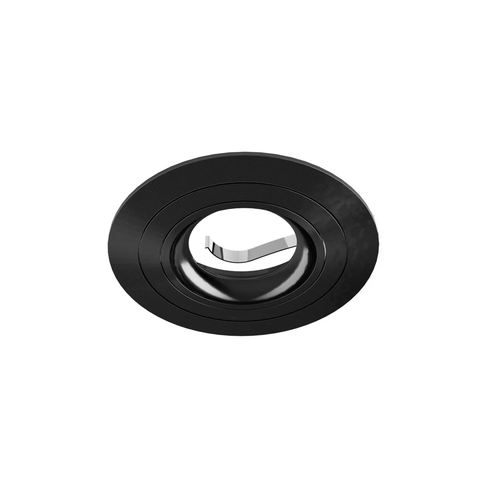 Noxion Infälld Spot Logic MR16 Lutningsbar Glänsande Svart | 92mm - Utskärning 80mm - IP20 - Inkl. GU10 Sockel