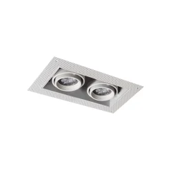 Noxion Infälld Spot Trimlös Pro 2x MR16 Lutningsbar Vit | Utskärning 181x97mm - GU10 Sockel