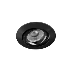 Noxion Infälld Spot Vision MR16 Lutningsbar Glänsande Svart | 82mm - Utskärning 69mm - IP20 - Inkl. GU10 Sockel