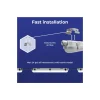 Noxion LED Allmänbruksarmatur Vattentät Poseidon V3.0 35-65W 4550-9100lm - 830-865 CCT | 150cm - Kabelgenomföring (5x2.5mm2)